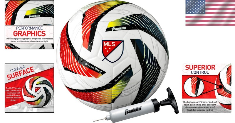 MLS Tornado Soccer Ball - Size 5, Soft TPU Cover, Pump Included for All-Weath... gallery
