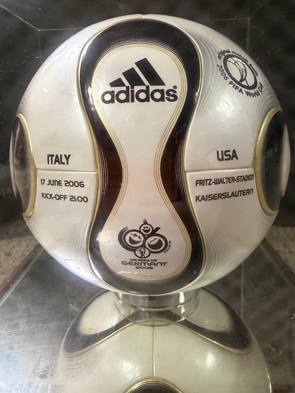 2006 FIFA Adidas Teamgeist Game Used Match Ball Italy vs USA Stamped