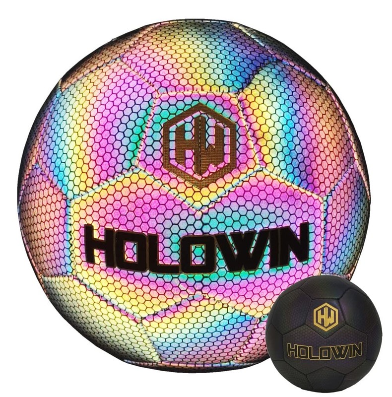 Holographic Luminous Soccer Ball for Night Games & Training Football Ball Glo…