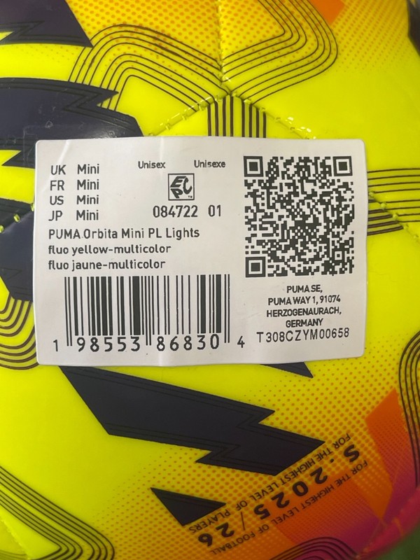 Puma Orbita Premier League Lights Mini Skills Ball Size 1 Multicolor gallery
