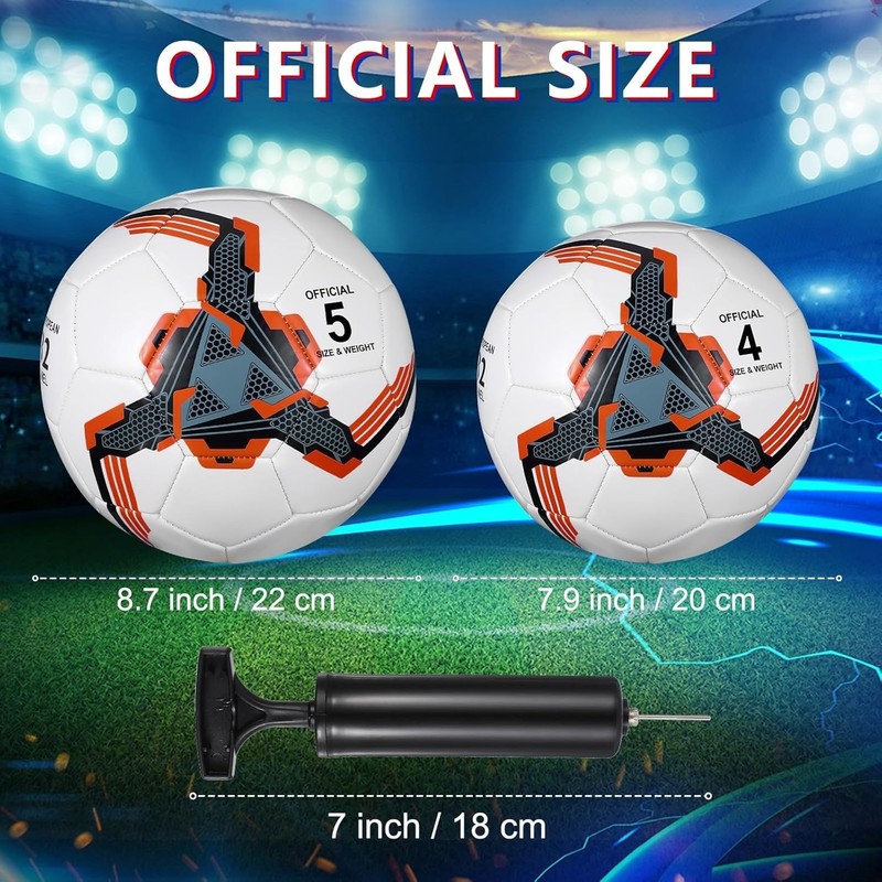 Stylish Inflatable Soccer Balls with Pump - 4 Pack, Ideal for Practice & Gifts gallery