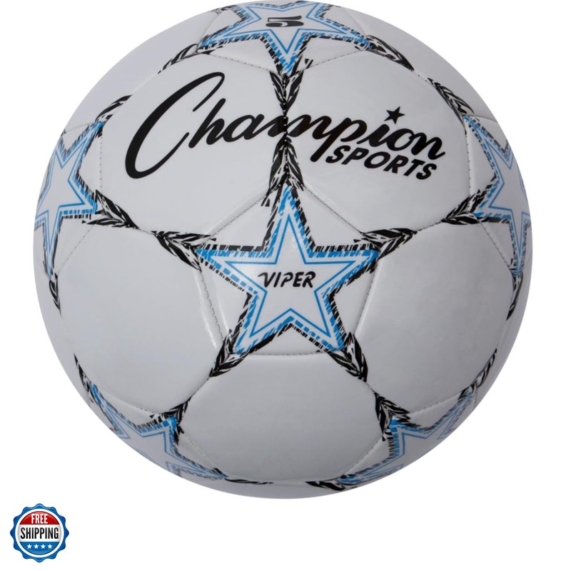 Viper Soccer Ball – Sizes 3, 4, 5 – Soft Touch TPU Cover, Durable Butyl Bladd…