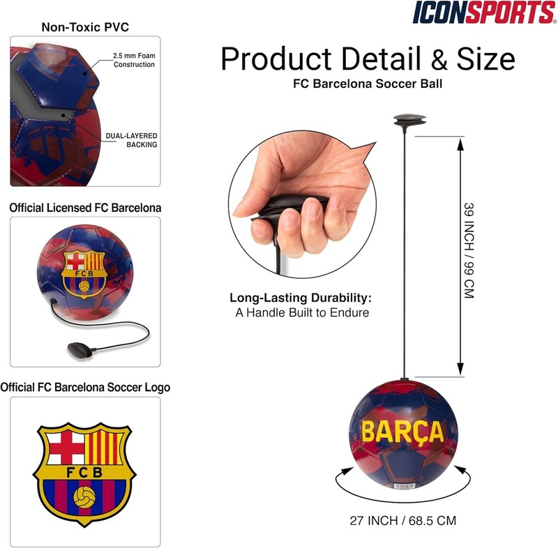 FC Barcelona Official Licensed Training Soccer Ball Size 5 Hand Build to Endure gallery
