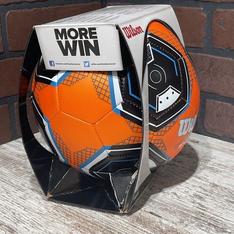 WILSON - HEX Stinger SOCCER BALL ~ Size 4 ~ Ages 8 to 12 Orange —FAST SHIPPING! gallery