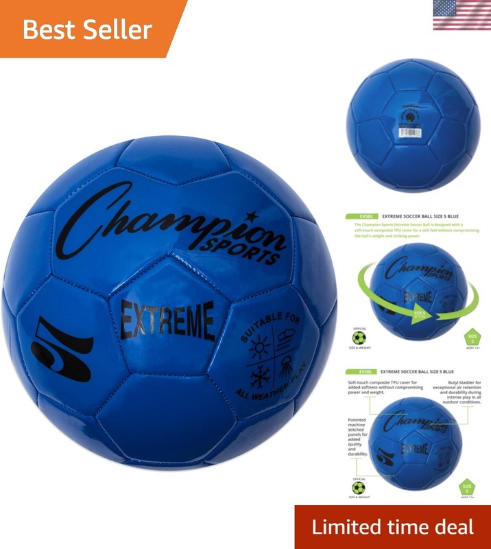 Extreme Series Soccer Ball - Sizes 3, 4, 5, Soft Touch, All-Weather Performance