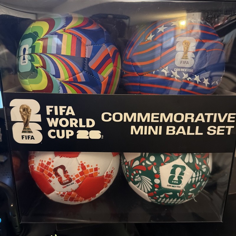 FIFA World Cup 2026 Commemorative Mini Ball Set 4 Pack CAN MEX USA NEW Holiday