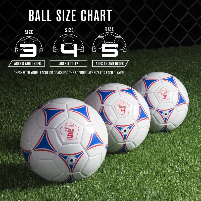 Premier Soccer Balls - Single or 6 Pack - Sizes 3, 4, 5, with Ball Pump gallery