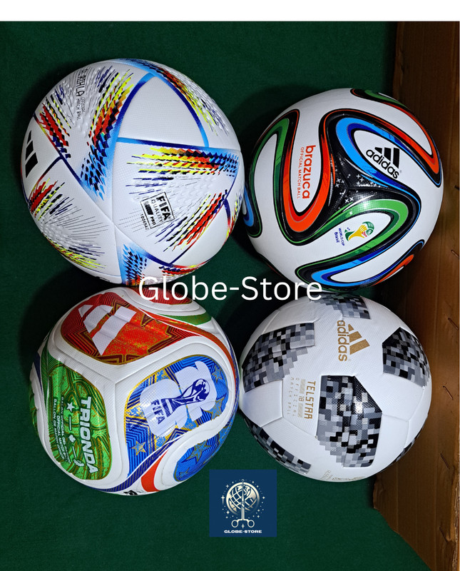 4 Pcs Set FIFA World Cup Soccer Balls Brazuca Telstar Al Rihla Trionda - Size 5 gallery