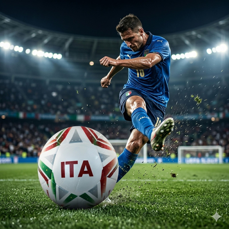 Size 5 Soccer Ball Italy Flag Design Training Match Football PU Durable
