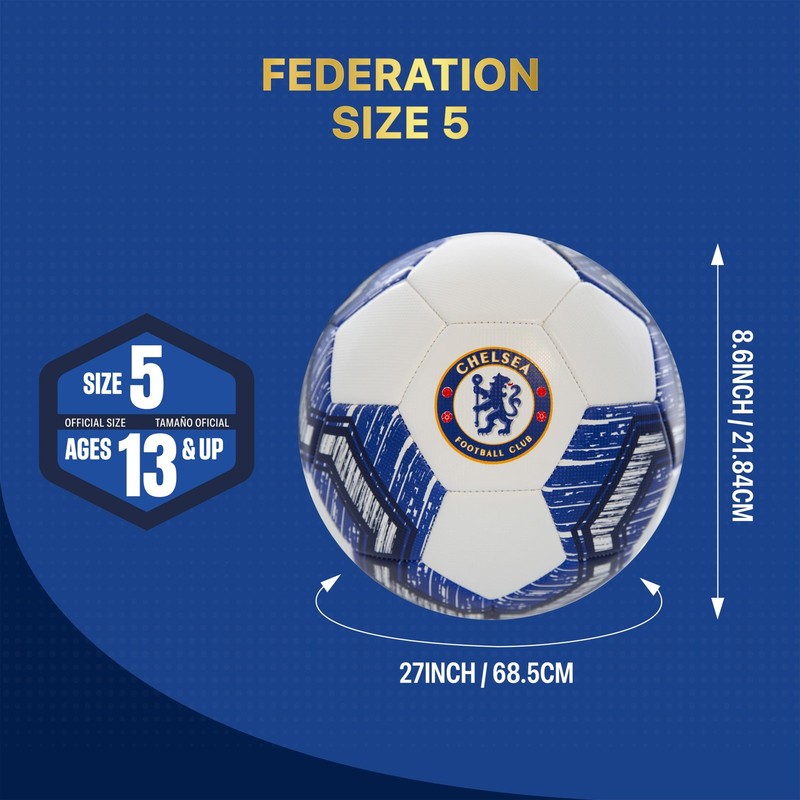 Officially Licensed Chelsea FC Regulation Size 5 Geometric Soccer Ball gallery