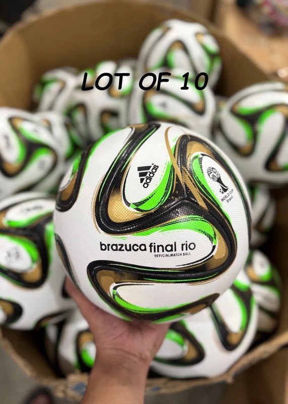 Lot of 10 Adidas Brazuca Final Rio FIFA World Cup Brazil 2014 Match Ball Replica