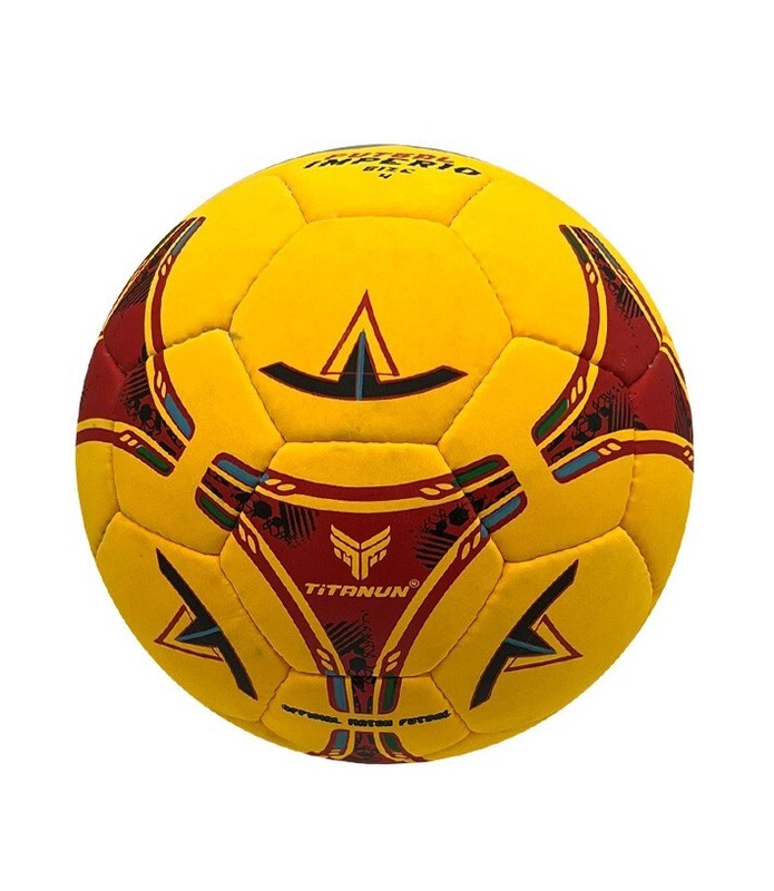 TITANUN IMPERIO FUTSAL SIZE 4 PREMIUM A+ QUALITY YELLOW AND RED