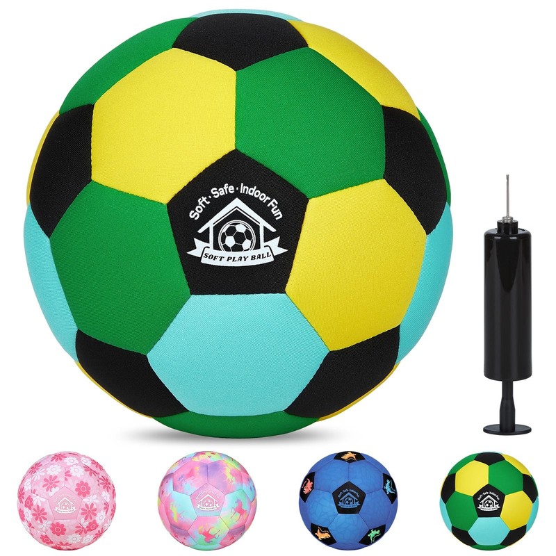 Indoor Soccer Ball Size 3 Silent Soccer Balls Gifts for Beginners, Soft Foam …