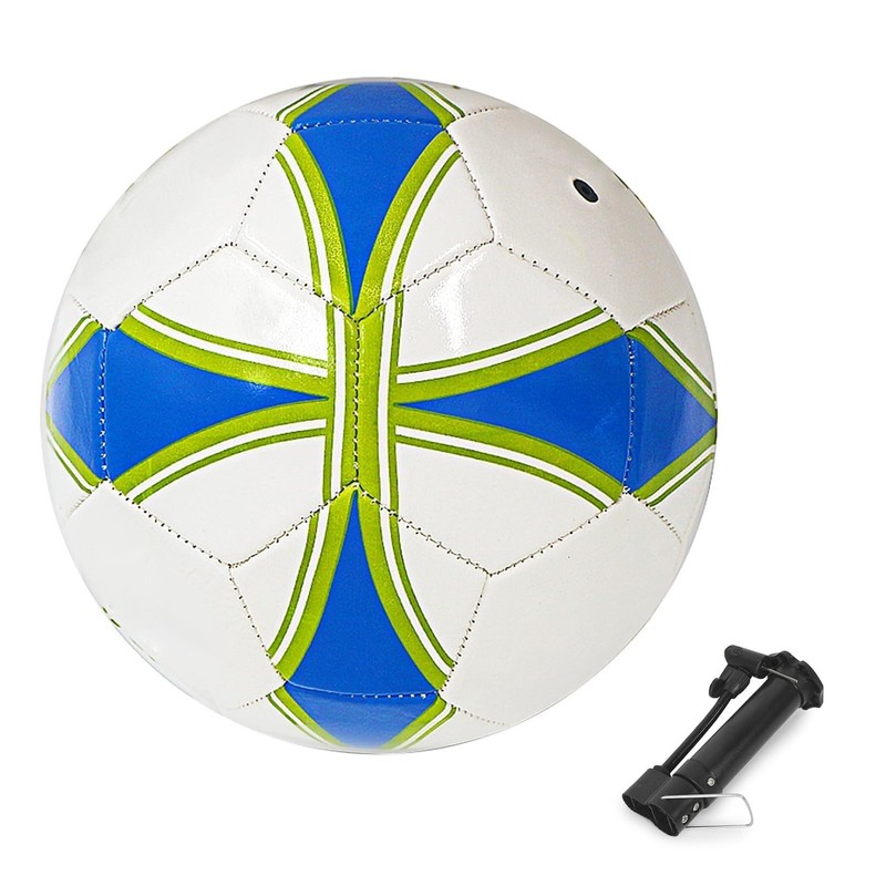 Official Size Soccer Ball With Air Pump, Multicolor, For Practice Games