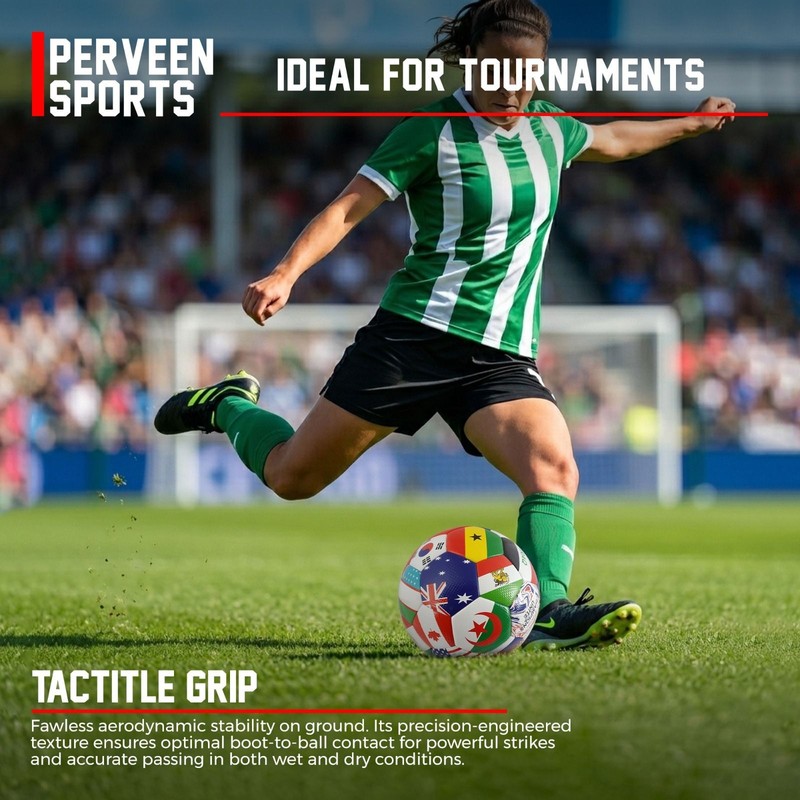 PERVEEN Official Soccer Ball -Professional Match Thermal Bonded. WORLD CUP 2026 gallery