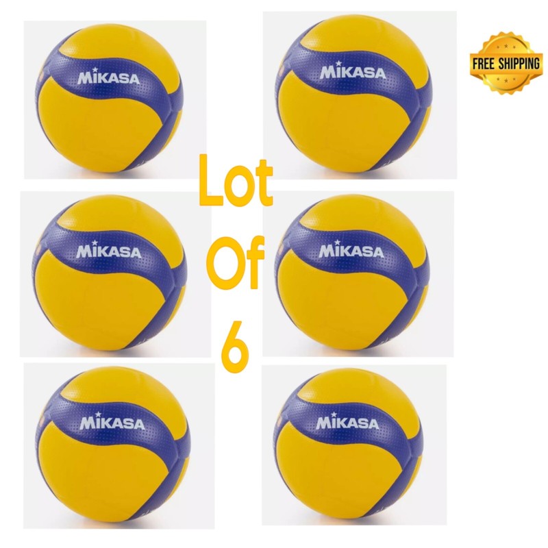 Mikasa V200W Volley Ball | FIVB Approved 2019 Match Ball | SIZE 5 | PACK OF 6