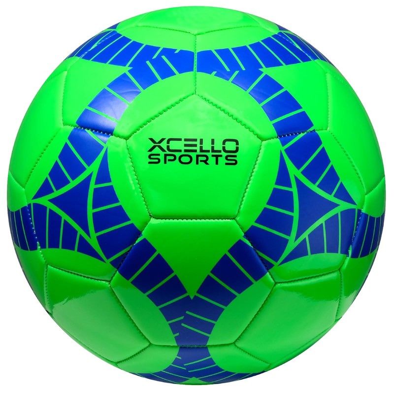 Soccer Ball Size 4 Assorted Graphics (Orange, Green, Navy) with Pump (Pack of 6) gallery