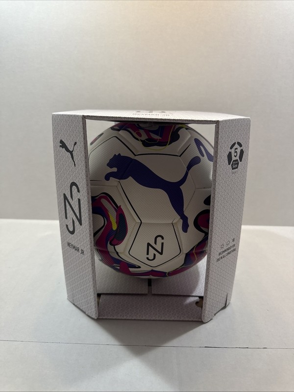 Puma Neymar JR Performance Ball White Soccer Way 1 084078 01 Size 5 New!!