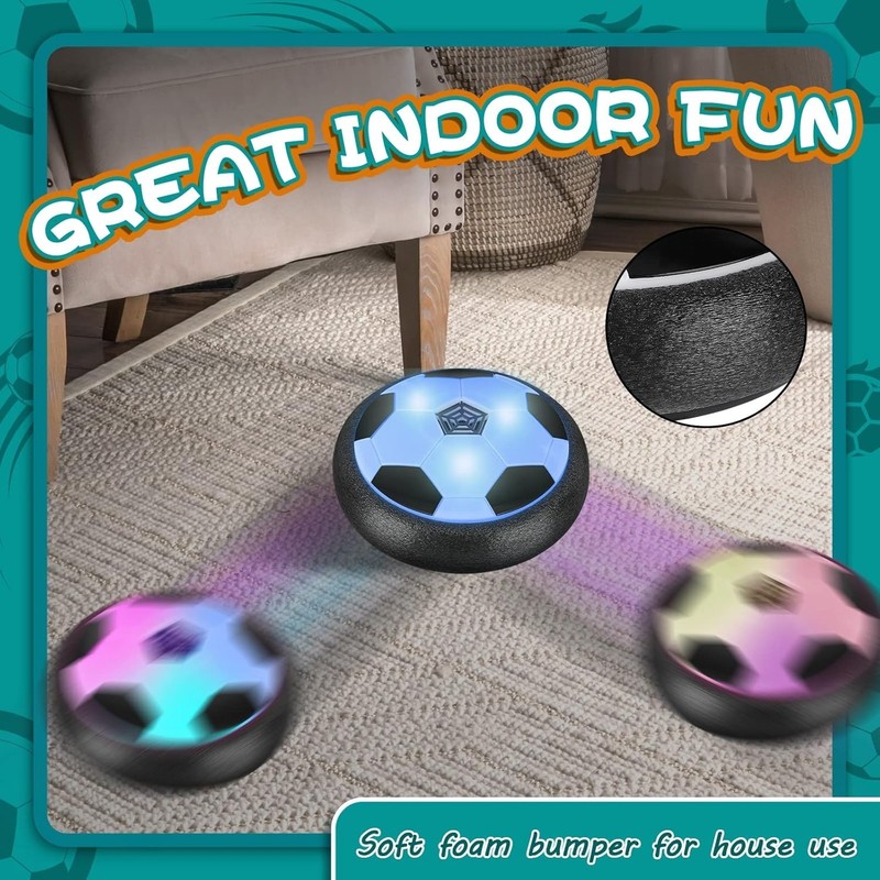 Hover Soccer Ball Set - 2 Pack with Batteries, Foam Bumpers & Indoor Outdoor Fun gallery