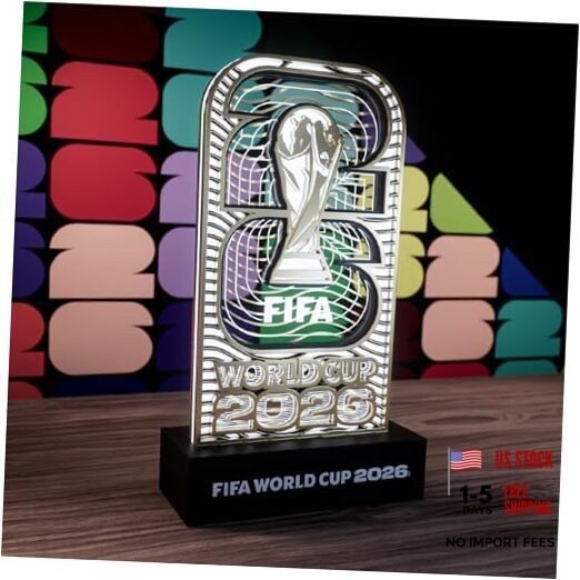 2026 FIFA World Cup Official LED Lamp – Acrylic Light-Up Display with Trophy