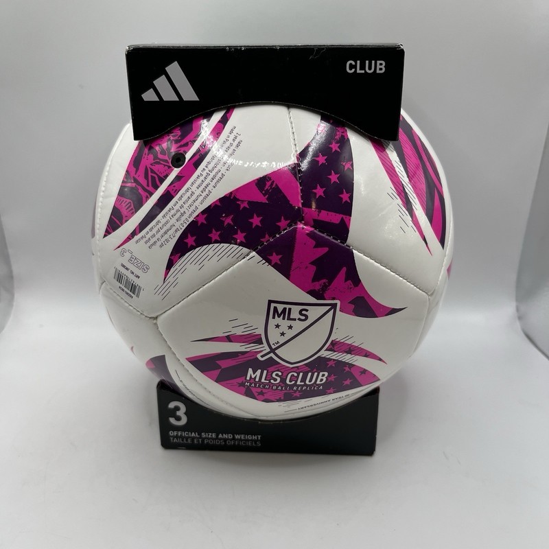 Adidas MLS Club Soccer Ball Size 3 Pink White Match Ball Replica