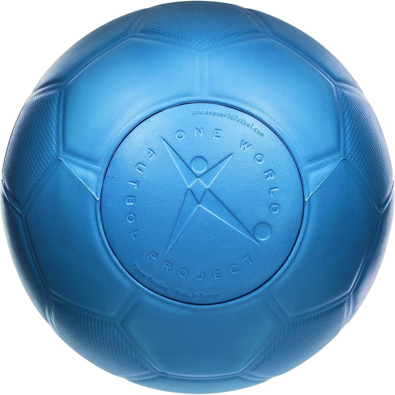 Soccer Ball – Unpoppable, Unbreakable, Non-Deflating, Non-Toxic Futbol – Blue, S