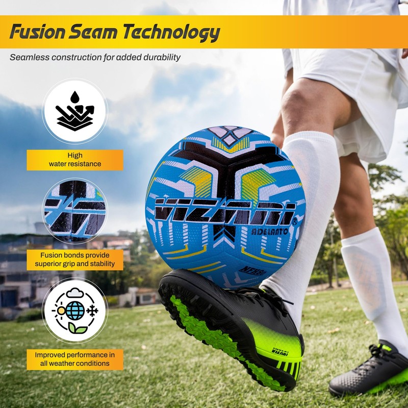 Adelanto Soccer Ball - NFHS Approved - Durable 12 Panel Design - Fusion Seam ... gallery