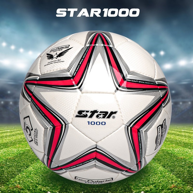 USA Star SB375 Soft Soccer PU Leather Team Sports White Training Practicing Ball
