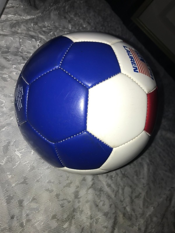 Rare 1990s RALPH LAUREN Rawlings POLO SPORT Red White&Blue SOCCER Football BALL gallery