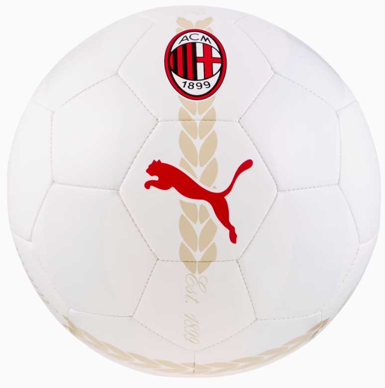 Puma AC Milan Prematch Ball White AC Milan Soccer Training Casual ACM Size 5