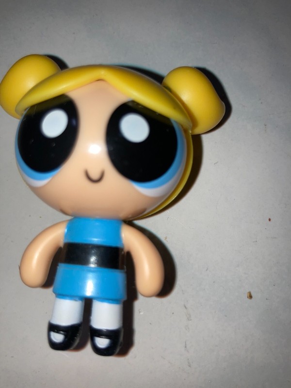 THE POWERPUFF GIRLS BUBBLES FIGURE 2.5 INCH 2016 SPINMASTER YELLOW BLUE TOY