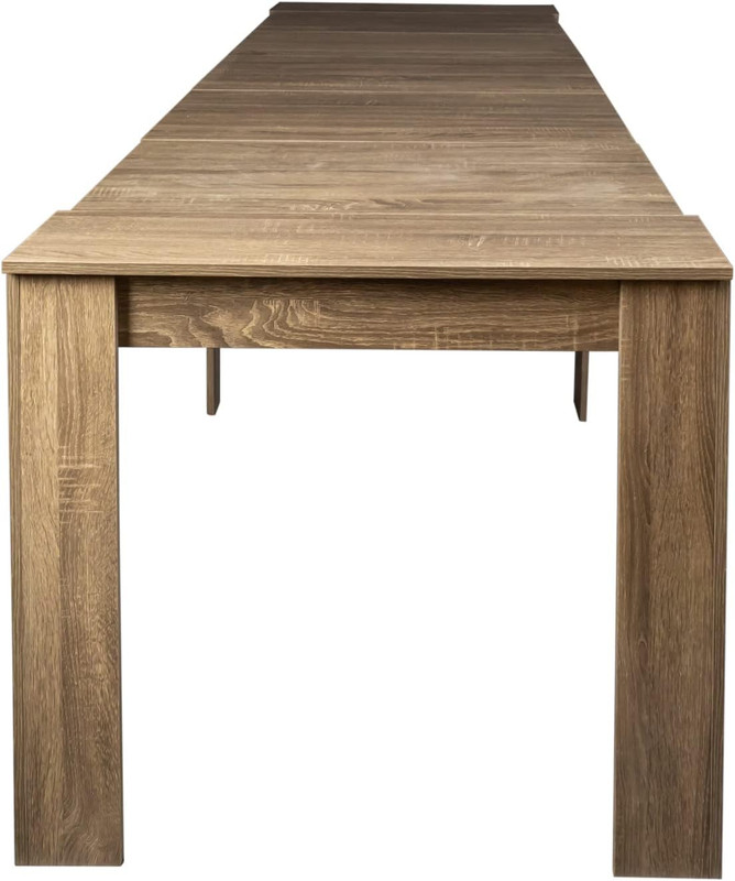 Expandable Dining Table for 6-10, Space-Saving Brown Console Design gallery