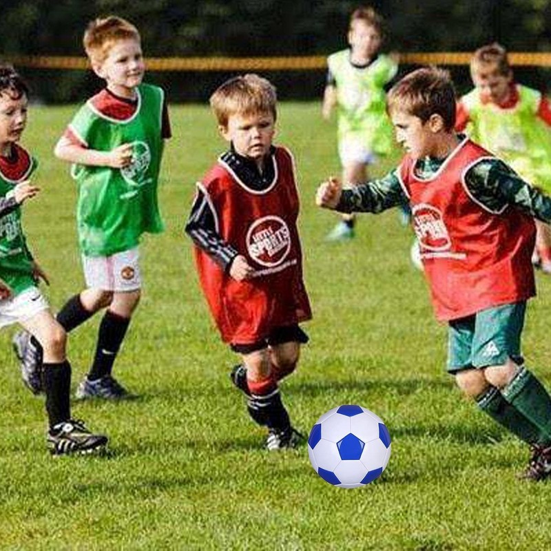 Soccer Ball Size 2,3,4,5 White Blue Outdoor and Indoor School Sports Activity... gallery