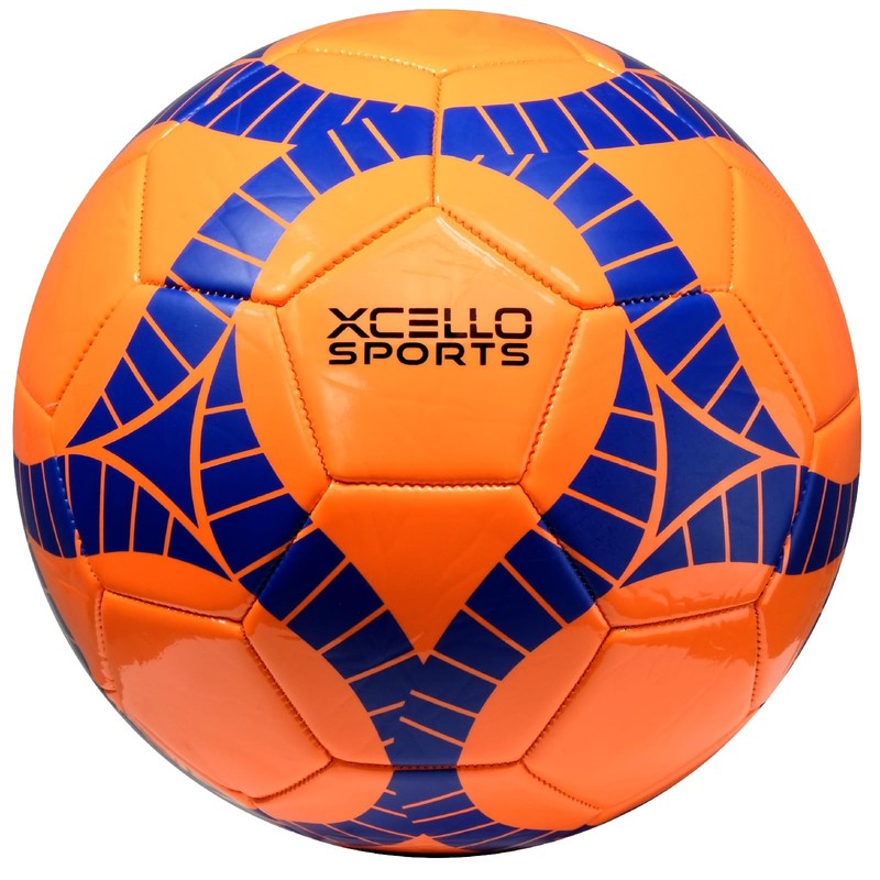 Soccer Ball Size 4 Assorted Graphics (Orange, Green, Navy) with Pump (Pack of 6) gallery