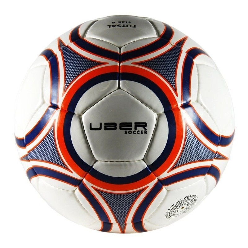 Uber Soccer Regulation Size and Weight Indoor Futsal Soccer Ball – Navy Orange