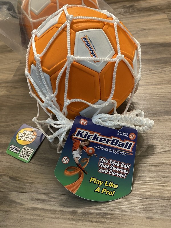 Kickerball – Curve and Swerve Soccer Ball/Football Toy Frustration free package