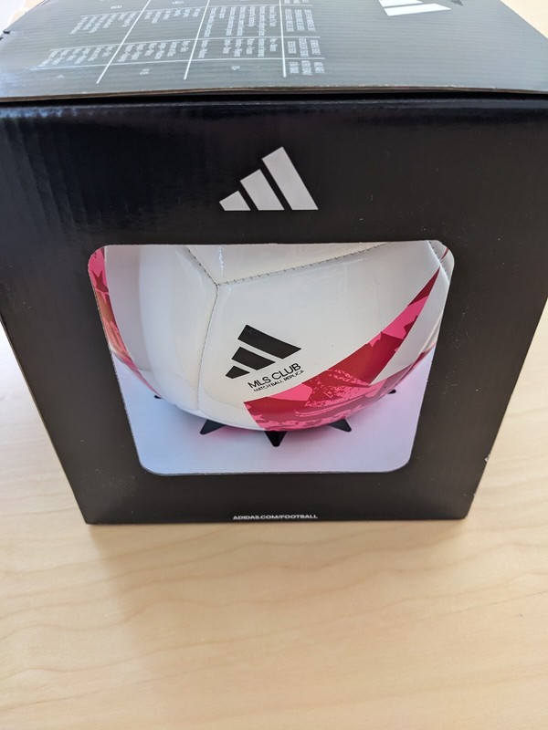 New Adidas MLS Club Soccer Ball Size 3 White / Red / Pink