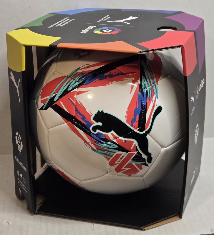Puma Orbita LaLiga 1 MS Size 5 Puma White Multicolor Soccer Football