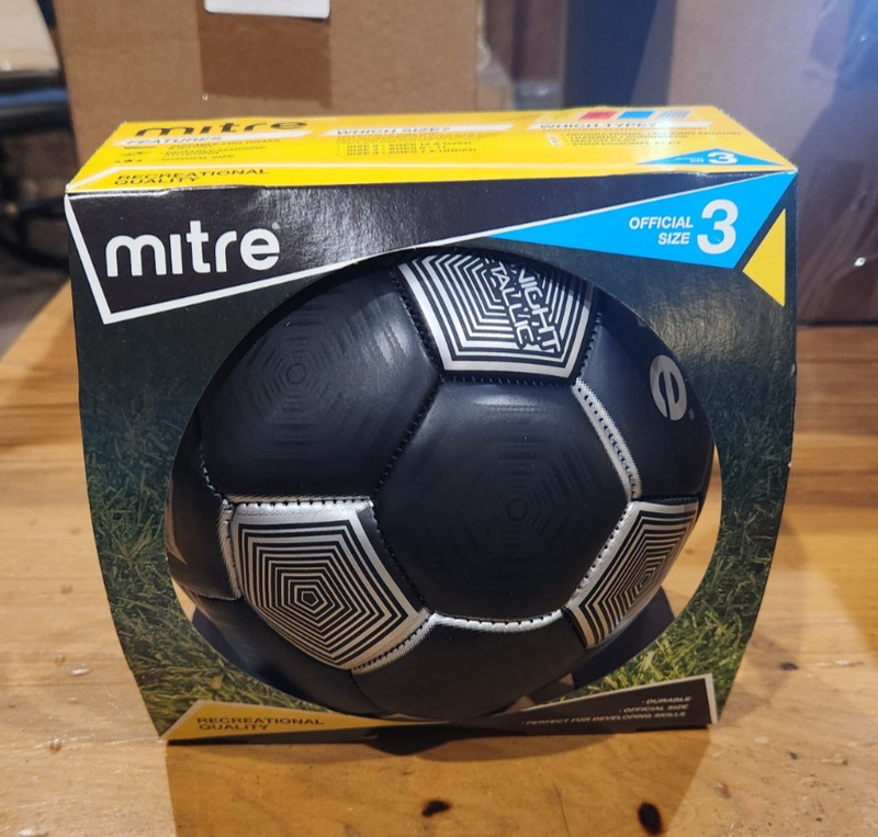 Soccer Ball Mitre Midnight Metallic Recreational Size 3 Brand New Ages 7+