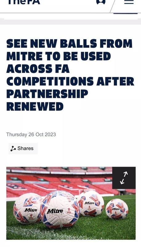 OFFICIAL EMIRATES FA CUP MATCH ISSUED MITRE ULTIMAX PRO SEMIFINAL BALL 23-24 gallery