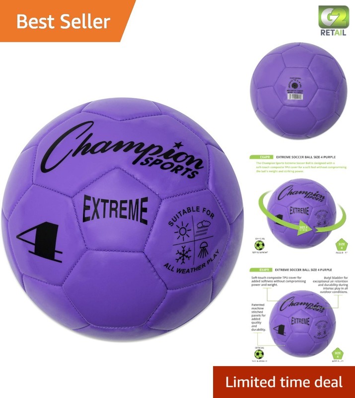 Extreme Soft Touch Soccer Ball – Machine-Stitched Size 4 for All Weather Play