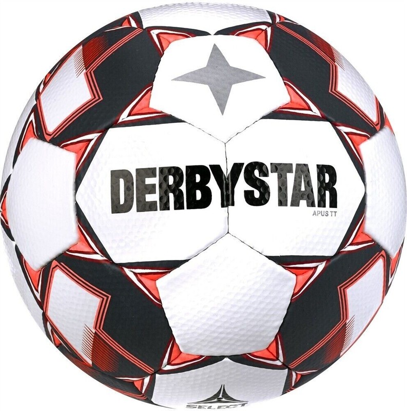 Derby Star APUS TT v23 Football Training Ball White Red Size 5 1217500130