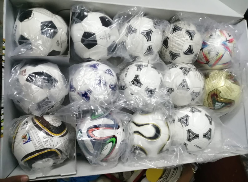 ADIDAS HISTORICAL MINI BALL SET OF 14-BALLs FIFA WORLD CUP 1970 TO 2022