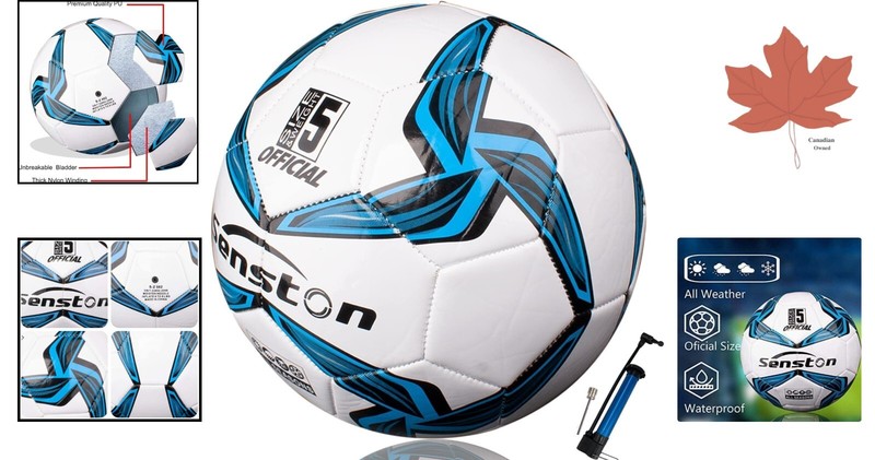Premium Durable Official Match Soccer Ball Size 5 with Pump - PVC Leather gallery