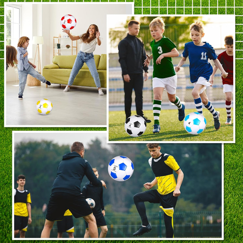 16 Pcs Soccer Balls Set with Pump - Official Size for All Ages & Skills gallery