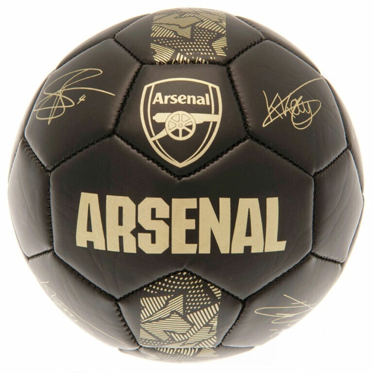 Arsenal FC Soccer Ball Sig Gold Phantom Size 5 Official Birthday Gift