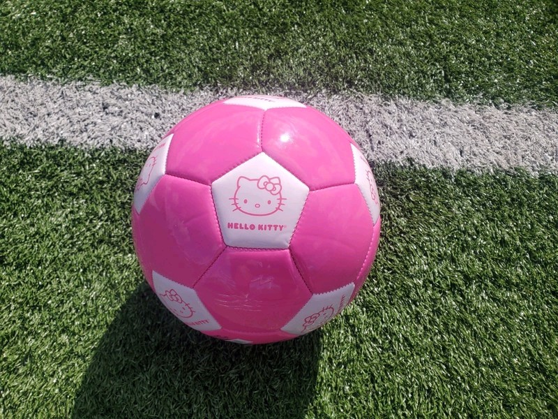 Hello Kitty Pink Soccer Ball Size 5 Pink/White Sanrio New w/o Box