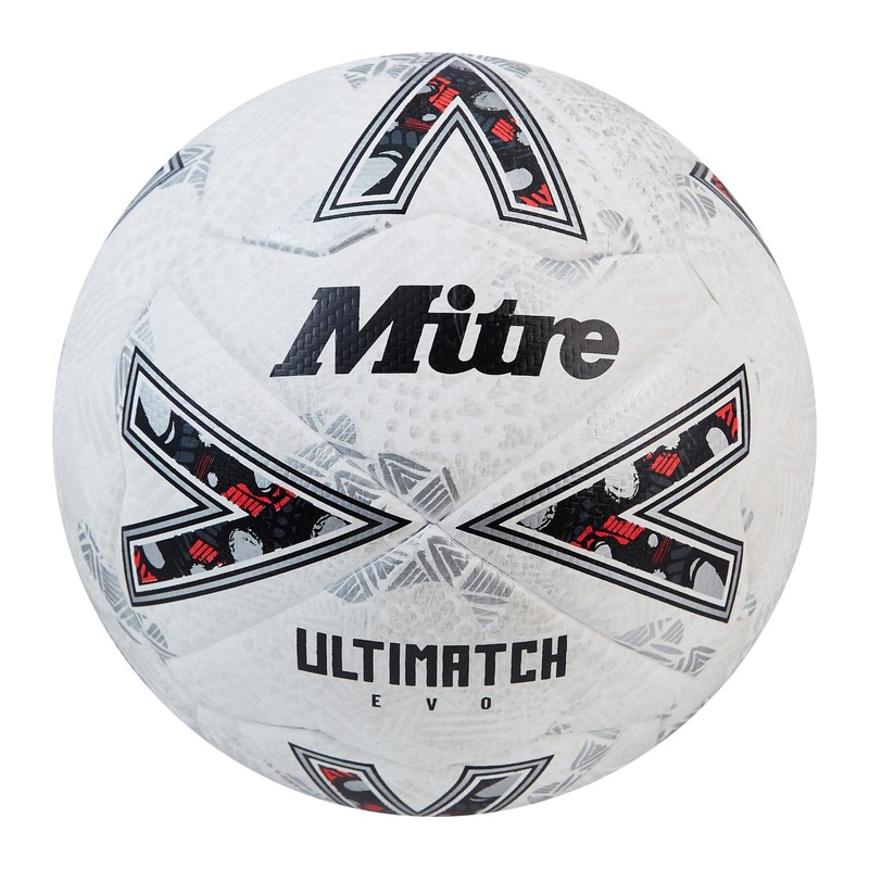 Mitre Ultimatch Evo Soccer Ball Lightweight PU Waterproof Soccer Ball Size 3