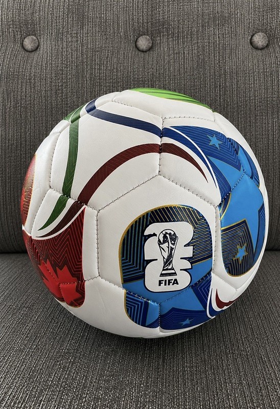 2026 World Cup Inspired Style Soccer Ball Size 5 White Multicolor Football New