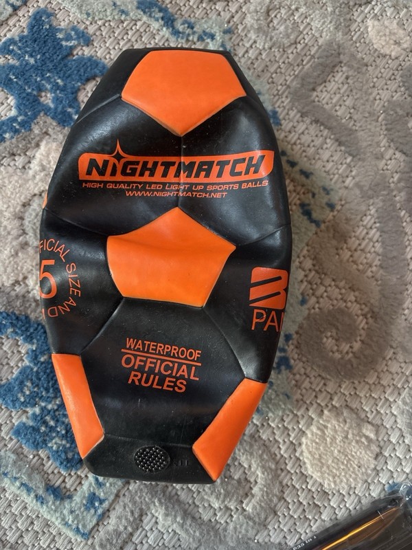 NightMatch LED Light-Up Soccer Ball – Size 5 (Waterproof)